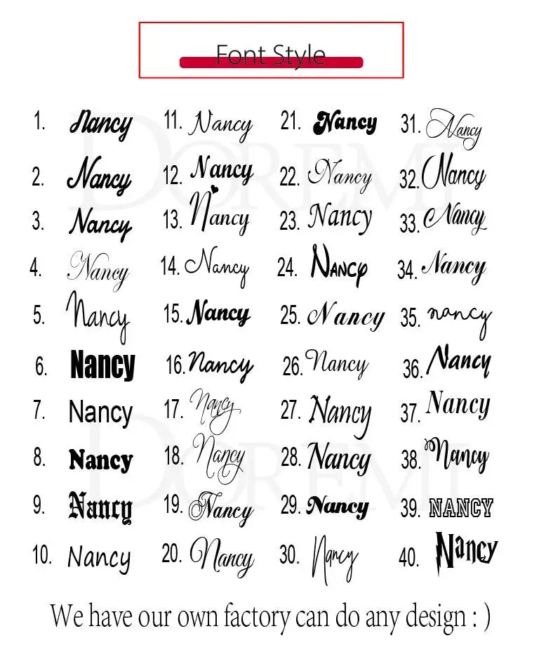 DOREMI Stainless Steel Jewelry Heart Personalized Name Cuban Chain Anklet Gift Jewelry Charm Letters Anklet