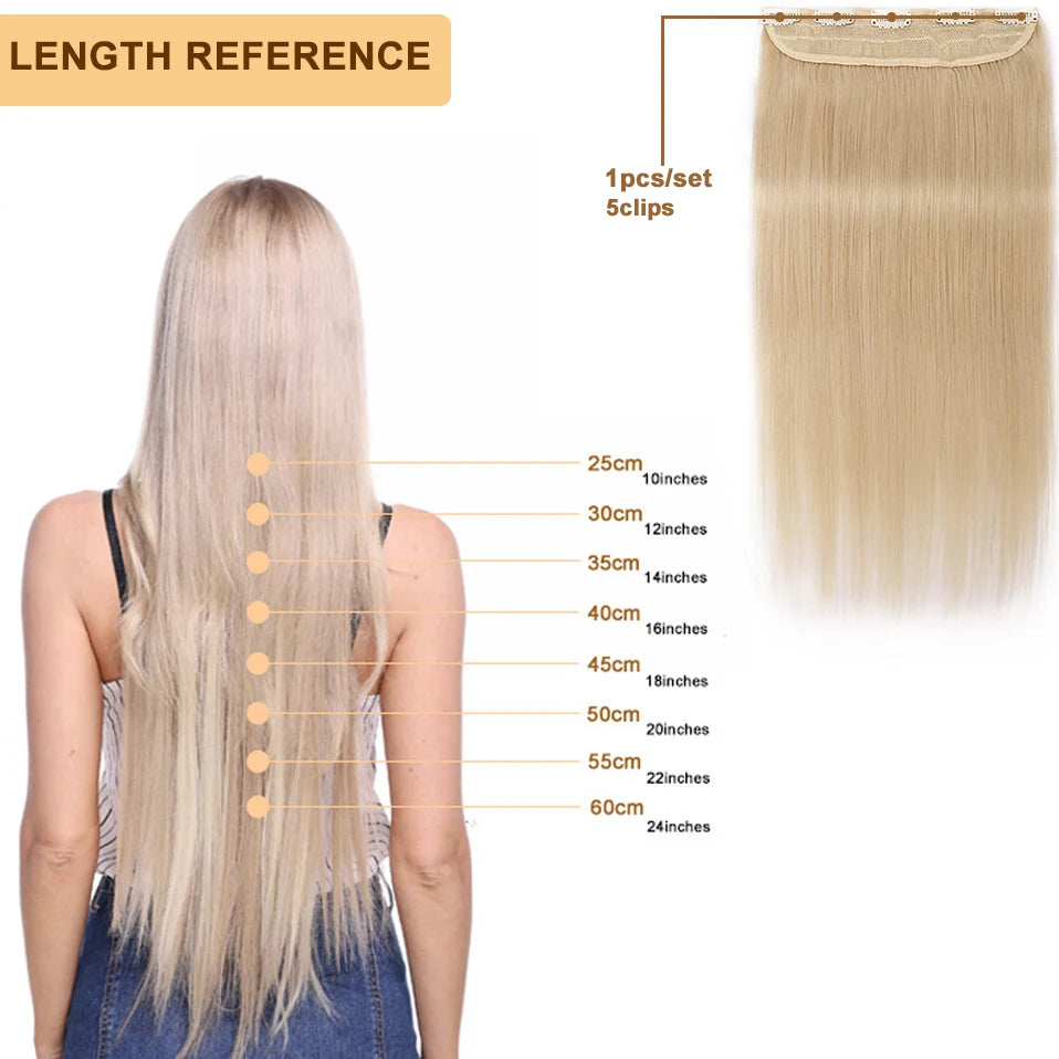 S-noilite 1Piece In 5clips 100% Human Hair Extensions Straight Brazilian Light Dark Brown #1B #4 #6 #613 Blonde Non-Remy 40g-60g