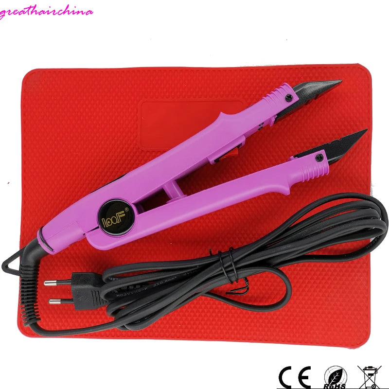L-611 Hair Extension Iron Constant Heat Keratin Fusion Connector 500°C Heat Insulation Silicone Pad Hairdresser Tool Gift