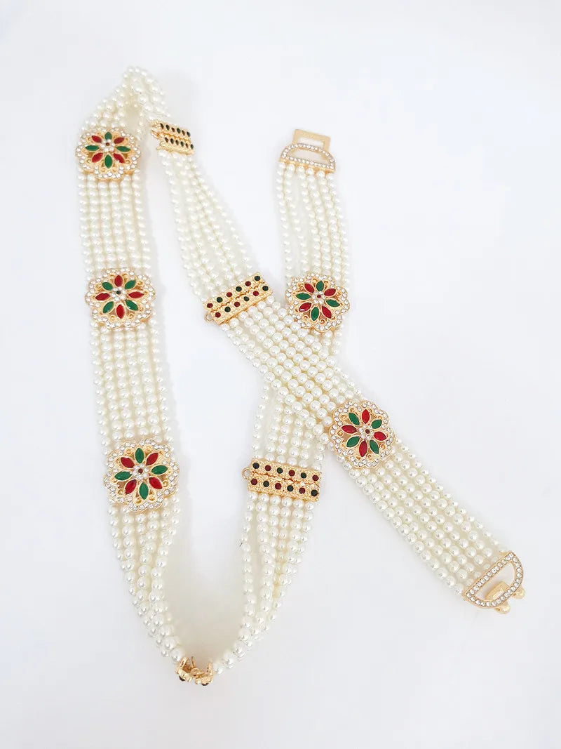 European fashion women's handmade beaded waist chain, adjustable length waist chain party wedding waist chain