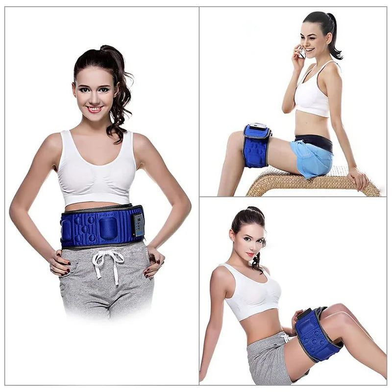 Electric Vibration Massage Slimming Fit Toning Belt Body Massager Muscle Stimulator 5 Motors Weight Loss For Waist Arm Leg