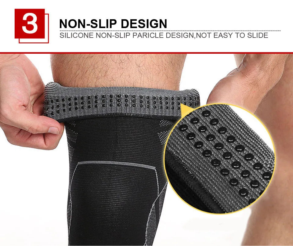 AOLIKES Long Leg Compression Sleeves,Full Leg Sleeve Long Knee Brace Knee Support Protect Basketball,Football, Knee Pain Relief