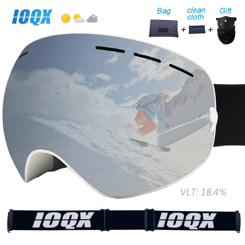 Snowmobile Ski Goggles Double Layers UV400 Anti fog Big Ski Glasses Skiing Snow Men Women Snowboard Goggles