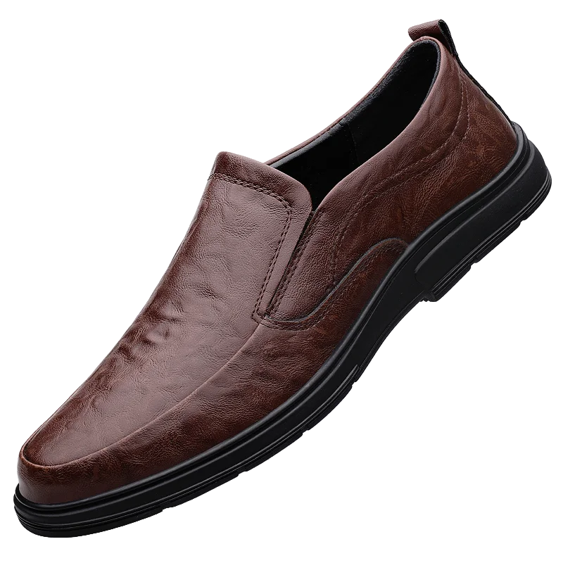 Men's Uniform Dress Oxford Loafers Derby Flats Low-top Slip on Leather Round-toe Business Casual Spring Summer Winter Breathable