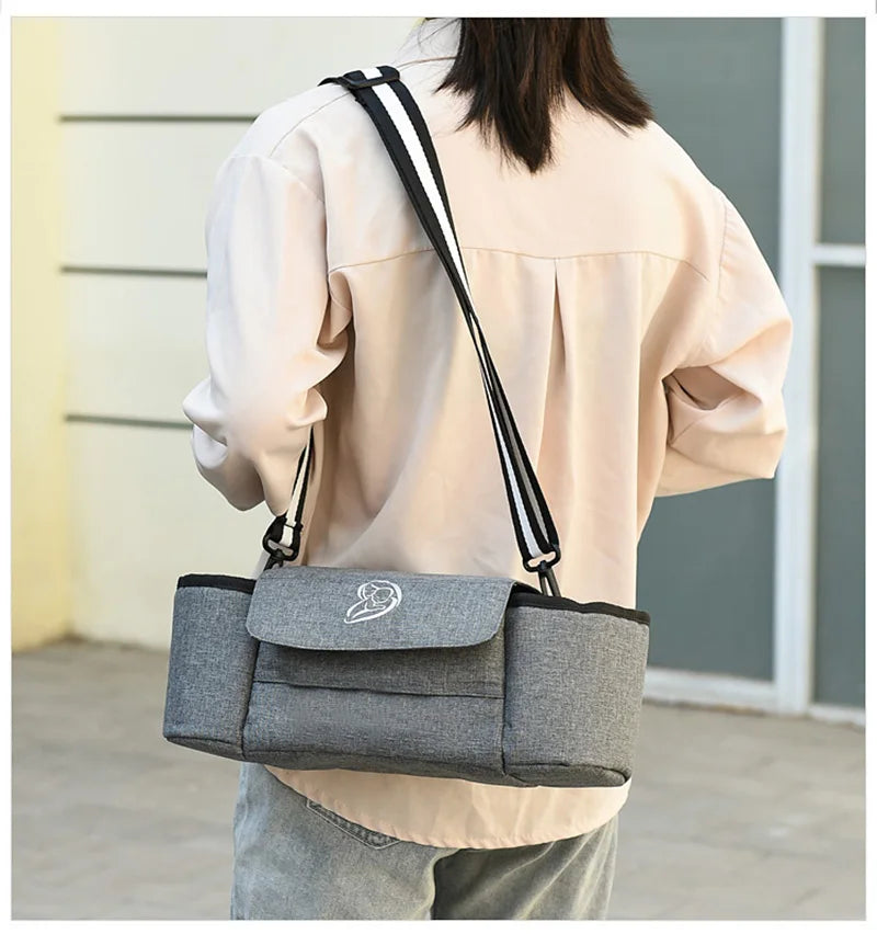 Baby Stroller Organizer Cup Holder Stroller Bag Baby Car Bag Trolley Bag Large Capacity Travel Baby Stroller Accessories