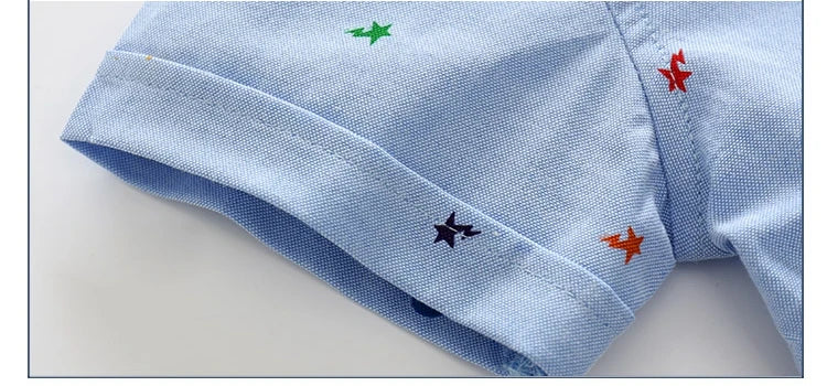 2024 England Style 2 3 4 5 6 8 10 Years Baby Summer Clothes Cotton Clothing Pocket Cartoon Print Short Sleeve Shirt For Kids Boy