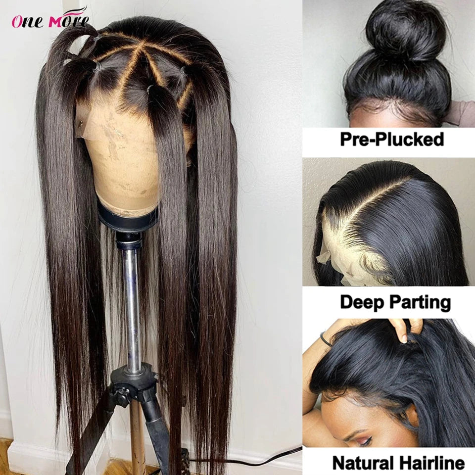 30 Inch Full Lace Human Hair Wig Long Straight Lace Front Wigs 13x6 13x4 Lace Frontal Pre Plucked for Women Hair Extensions