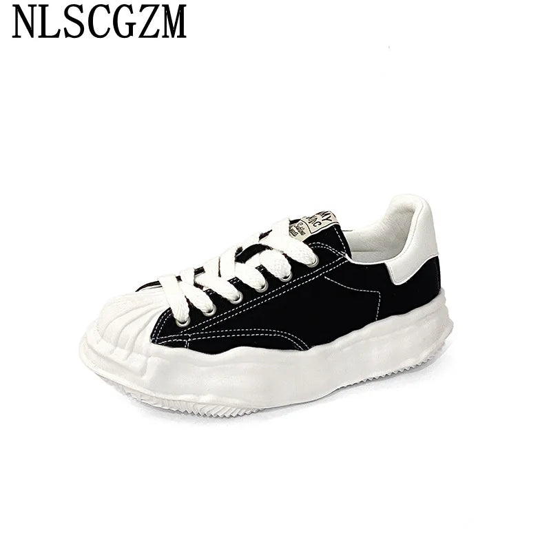 Black Canvas Shoes Woman Vulcanize Shoes Ladies Sneakers Shoes for Women 2025 Platform Sneakers Casuales Trainers Sneakers Women