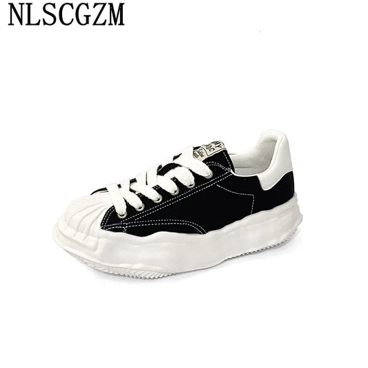Black Canvas Shoes Woman Vulcanize Shoes Ladies Sneakers Shoes for Women 2025 Platform Sneakers Casuales Trainers Sneakers Women