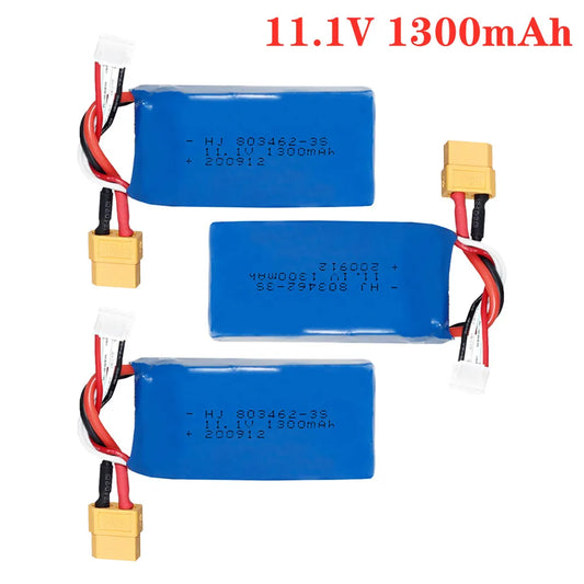 3s lipo battery 11.1V 1300mAh Battery For Wltoys X450 FPV RC Drone Spare Part 11.1v Rechargeable Batteries XT60 For Wltoys X450