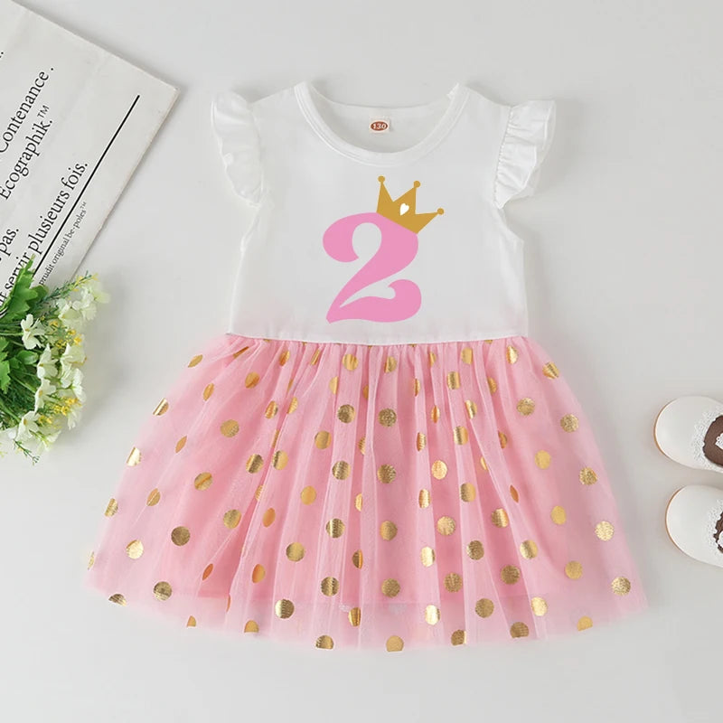 Baby Girl Birthday Dress for Girl 1-6 Year Birthday Dress 2021 New Fashion Cute Princess Baby Dress Infant Cloth Toddler Dress