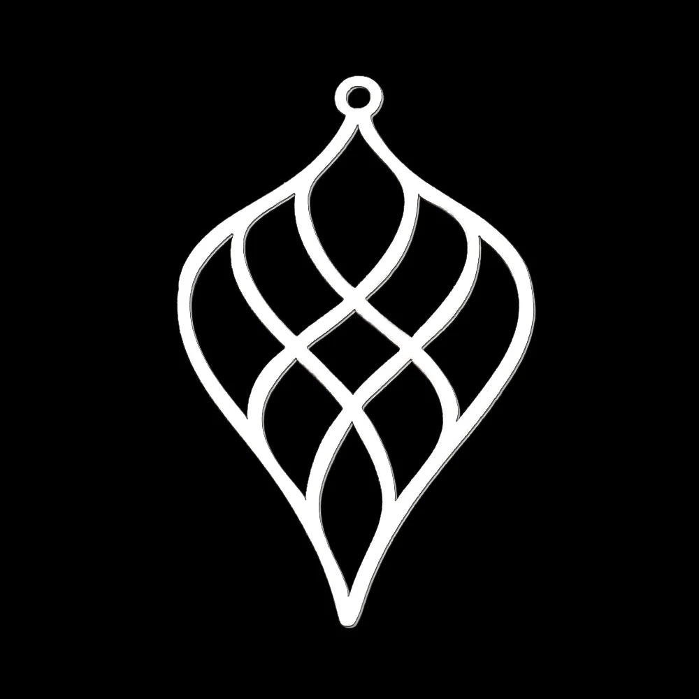 10pcs/lot Hollow Lotus Rose Flower DIY Charms 316 Stainless Steel Women Wholesale Jewelry Round Leaf Tassels Necklace Pendant