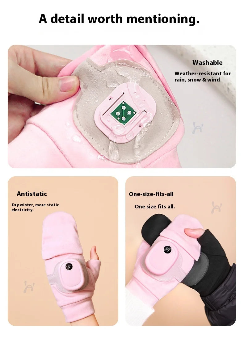 Graphene Heated Gloves Portable Winter Wearable Hand Warmer Handheld