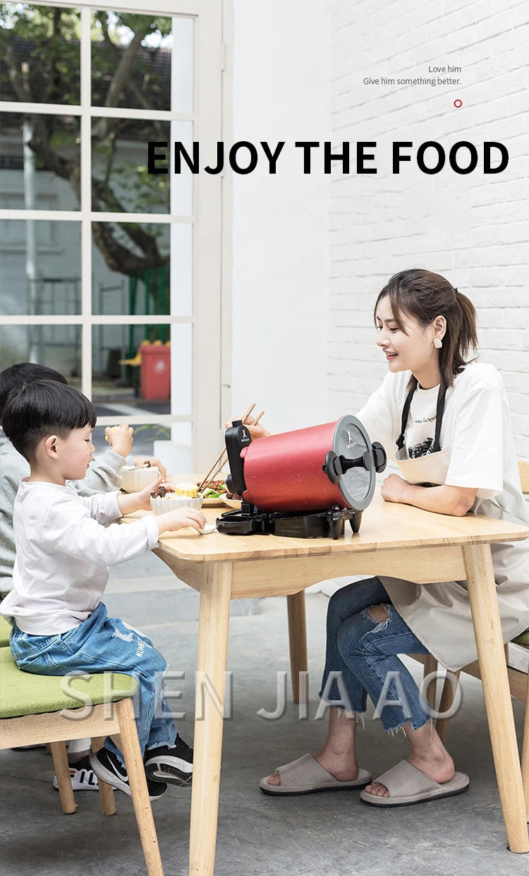 Home & Outdoor Multifunctional Cooking Machine - 360° Rotating Fried Rice, Fried Noodle & Barbecue Tool