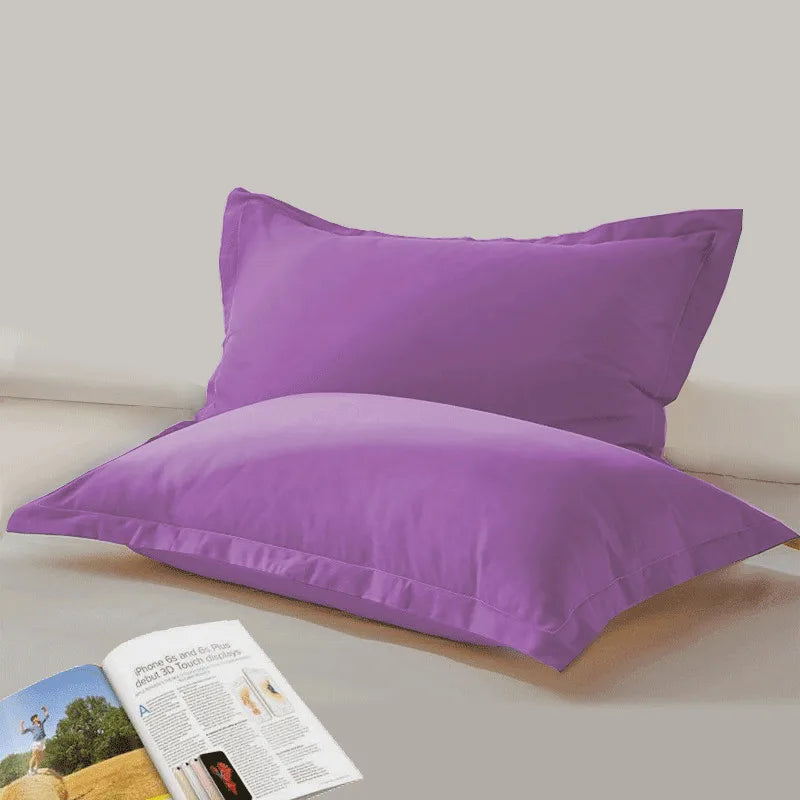 LAGMTA 2pc 100% cotton solid color reactive dyed high-quality fabric with zipper pillowcase various sizes can be customized