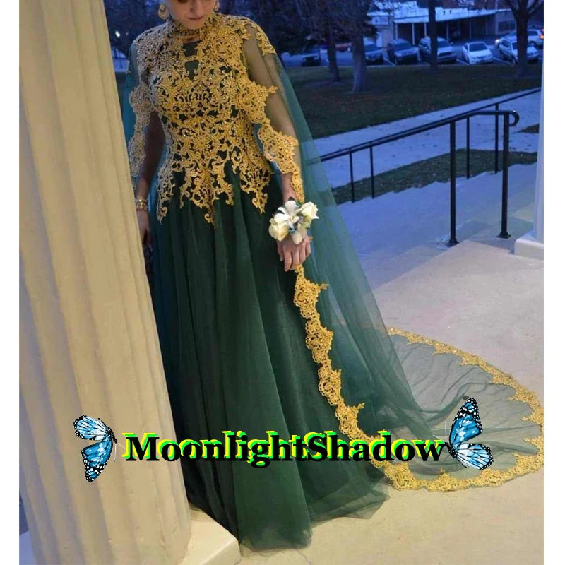 Bride Gown For Woman Illusion A-Line Bow Sashes Bridal Gowns O-Neck Satin Appliques Half Sleeves Wedding Dresses Robe De Mariée