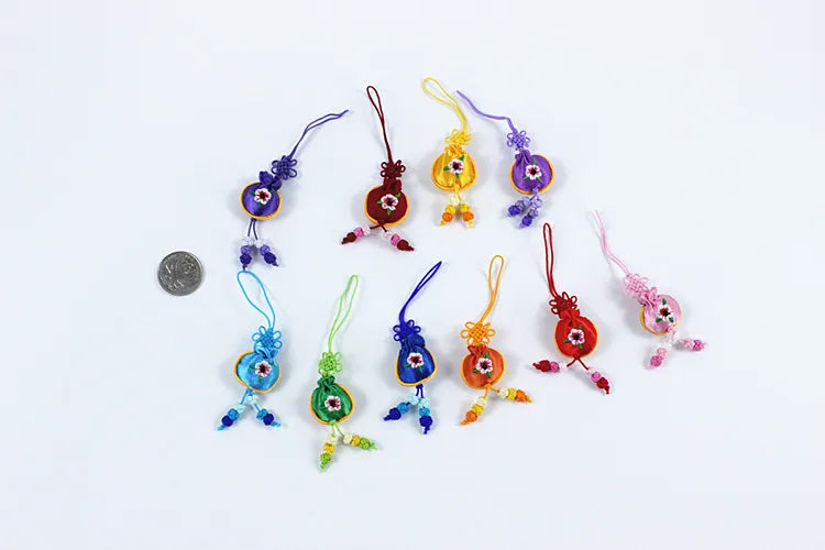 10 Pcs Y2K Bag Charms - Cute Embroidered Butterfly, Fish & Flower Pendants for Keychain, Phone Case Lanyard, Purse Accessory