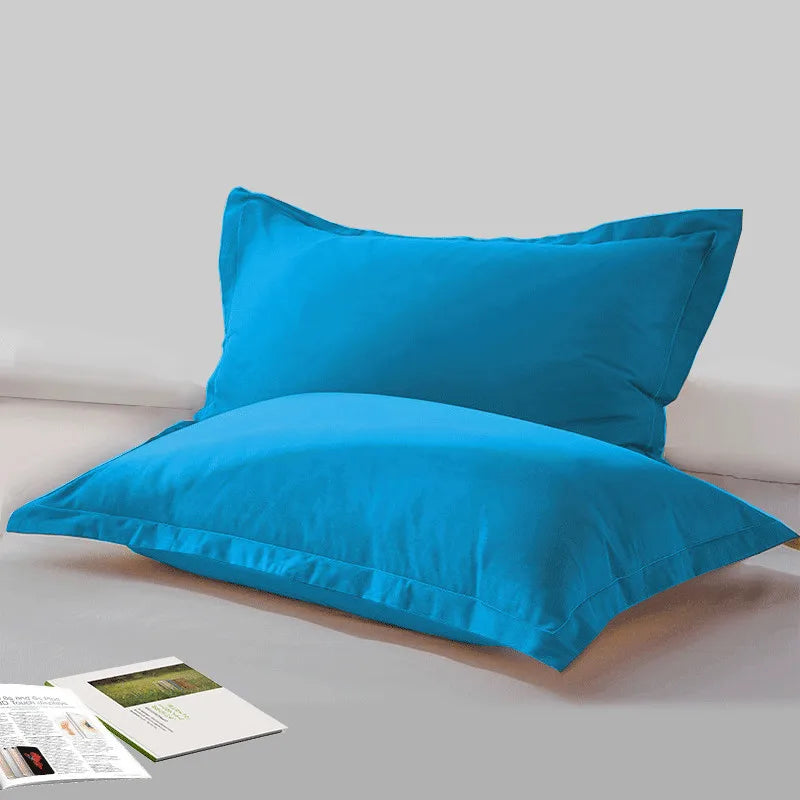LAGMTA 2pc 100% cotton solid color reactive dyed high-quality fabric with zipper pillowcase various sizes can be customized