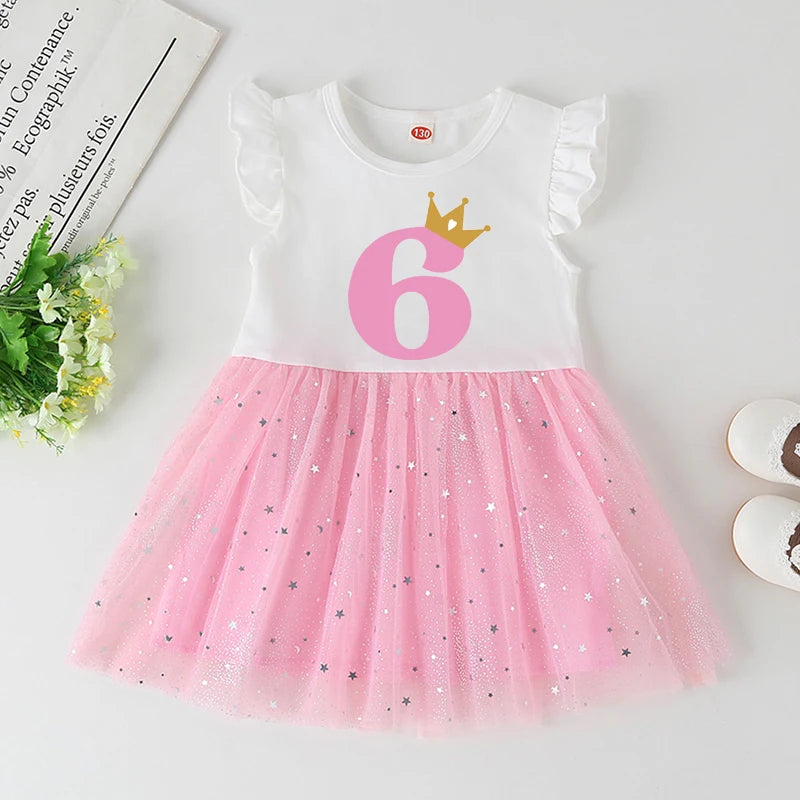 Baby Girl Birthday Dress for Girl 1-6 Year Birthday Dress 2021 New Fashion Cute Princess Baby Dress Infant Cloth Toddler Dress