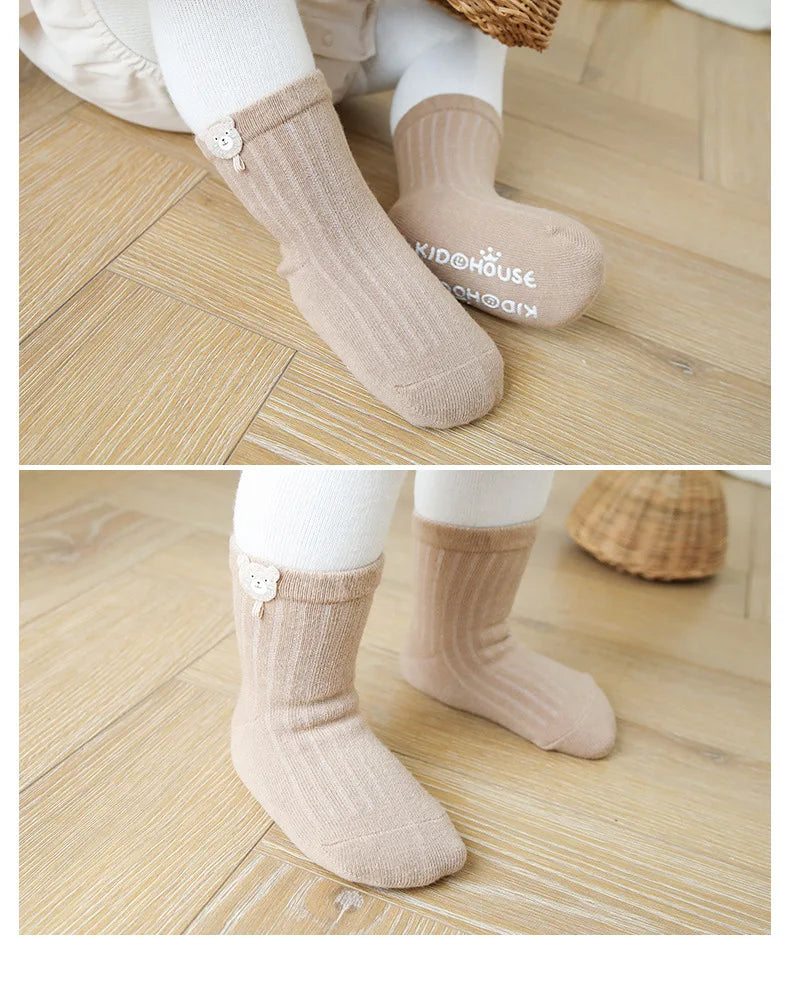 3 Pairs/Lot Infant Sock Cartoon Newborn Baby Socks Dispensing Glue Non-slip Cute Boys Girls Baby Socks Kids Sock Floor Socks