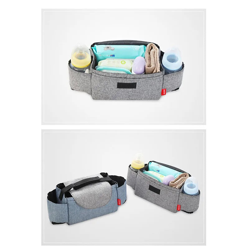 Baby Stroller Organizer Cup Holder Stroller Bag Baby Car Bag Trolley Bag Large Capacity Travel Baby Stroller Accessories