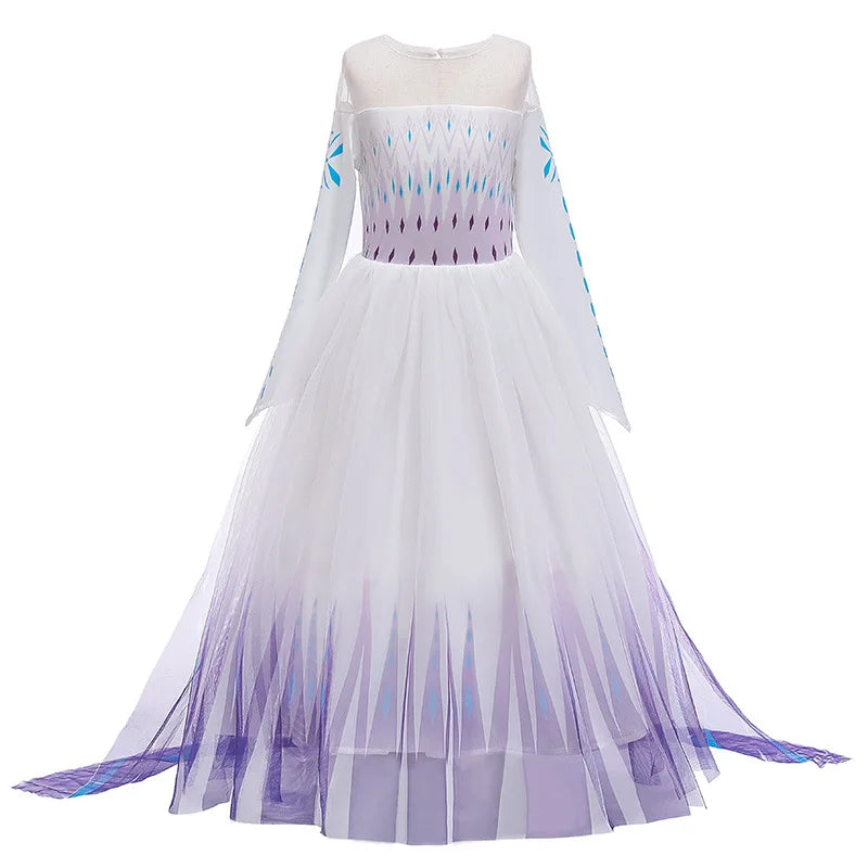 Elsa Anna 2 Dress Girls Princess Carnival Party Halloween Cosplay Costume Snow Queen Vestido Children Clothing For 2-12 Years