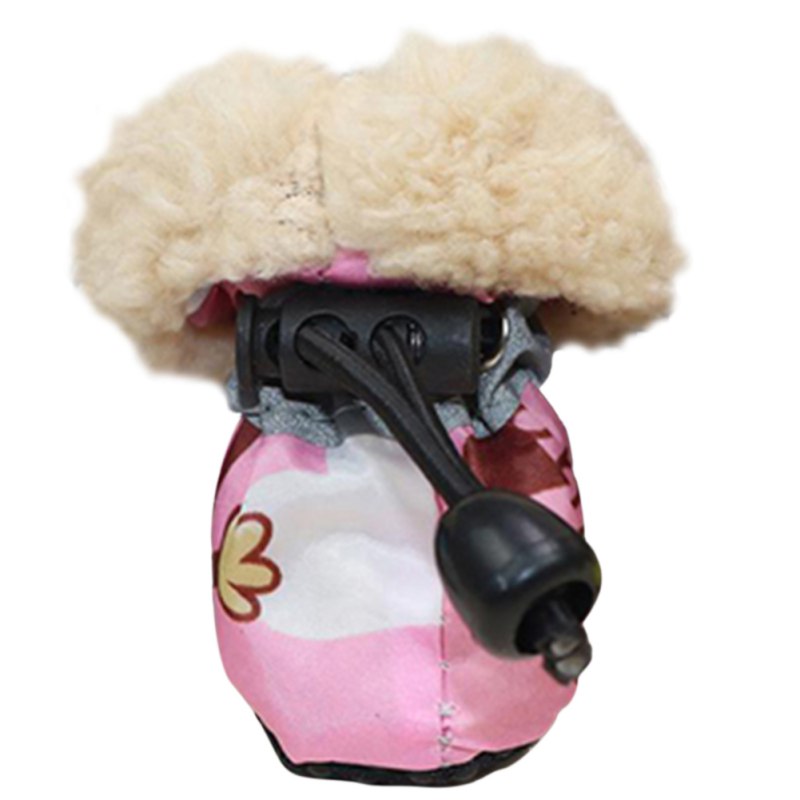 4PCS Dog Shoes Winter Super Warm Cotton Shoes Anti Slip Dog Boots Dogs Paw Protectors Puppy Shoes Pet Product Dog Accessories #