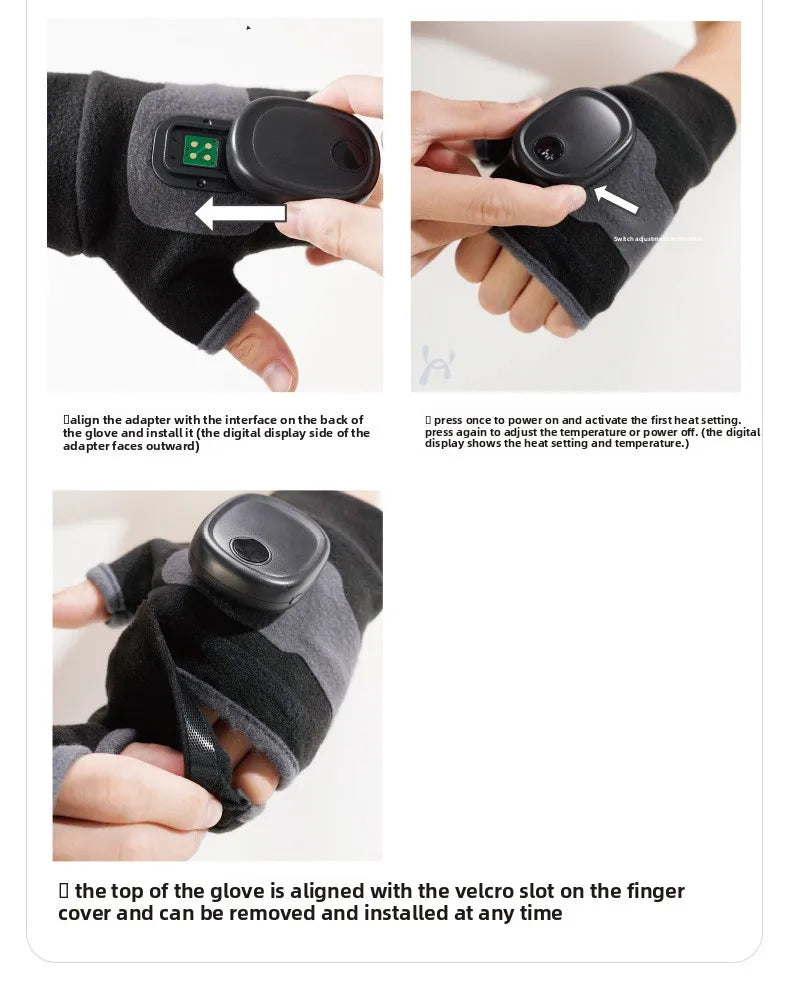 Graphene Heated Gloves Portable Winter Wearable Hand Warmer Handheld