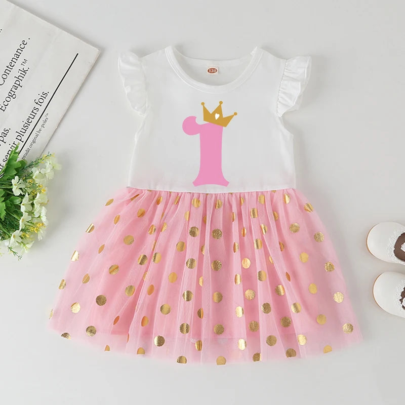 Baby Girl Birthday Dress for Girl 1-6 Year Birthday Dress 2021 New Fashion Cute Princess Baby Dress Infant Cloth Toddler Dress