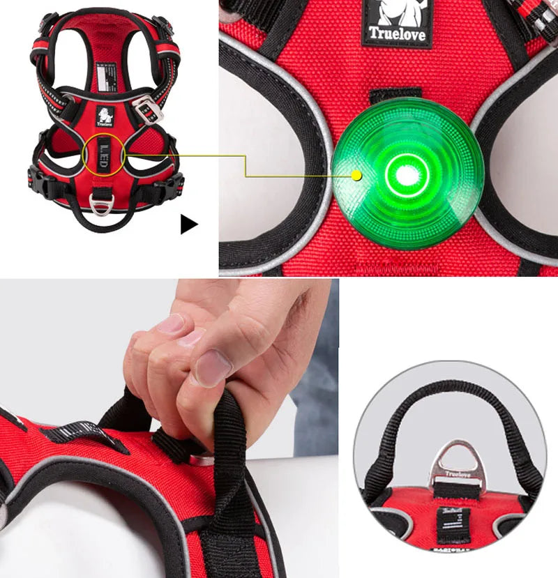 Truelove Dog Harness No Pull Vest Soft Adjustable Safety Harness For Dog Small Large Running Training French Bulldog Front Nylon