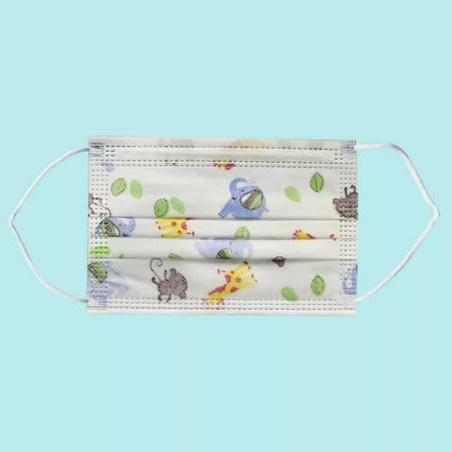 100-200pcs Black Kid Disposable Protective Mask 3 Layer Nonwoven Kids Filter Hygiene Thicken Children's Cartoon Face Mouth Masks