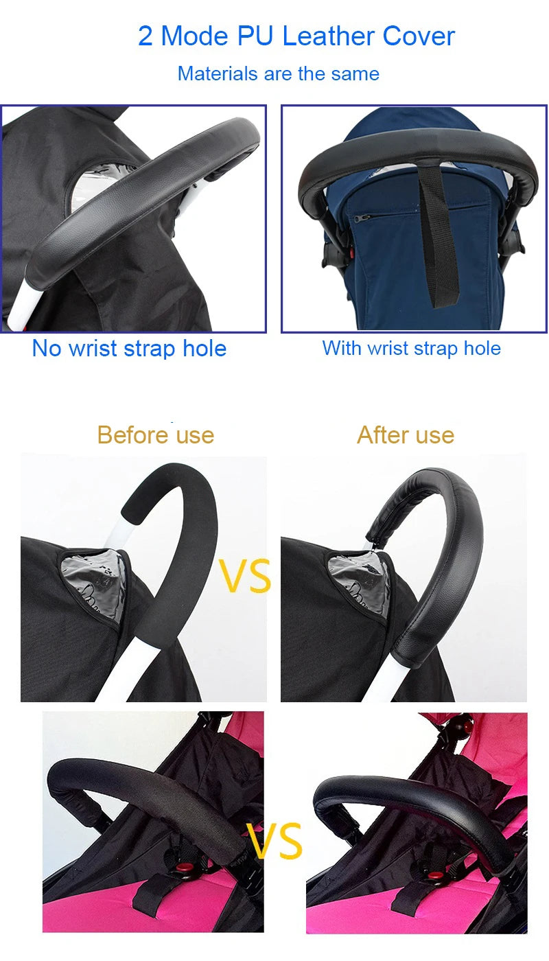 COLU KID® Baby Stroller Accessories PU Leather Protective Case Cover of Armrest and Handle for Babyzen Yoyo Yoyo2 Stroller