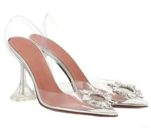 ZUZI Luxury Women Pumps 2022 Transparent High Heels Sexy Pointed Toe Slip-on Wedding Party Brand Fashion Shoes for Lady 34-41