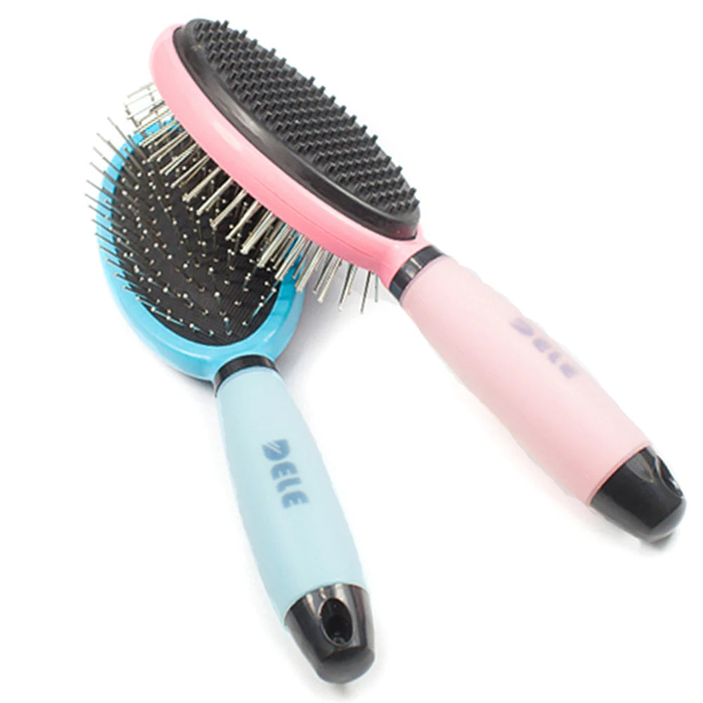 Pet Hair Comb for Cat Dog Hair Remover Double-sided Easy Deshedding Brush for Cat Grooming Tool for Long Small Hair Dog