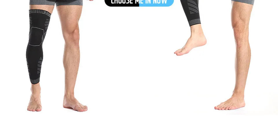 AOLIKES Long Leg Compression Sleeves,Full Leg Sleeve Long Knee Brace Knee Support Protect Basketball,Football, Knee Pain Relief