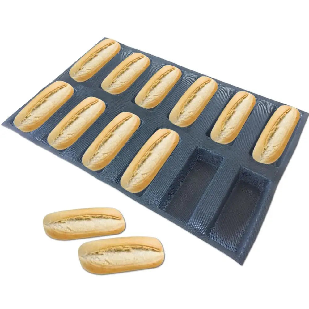 Bluedrop Food Grade Silicone Bread Form Coated Fiberglass Molds Perforated Baking Sheets for Kitchen Commercial Size