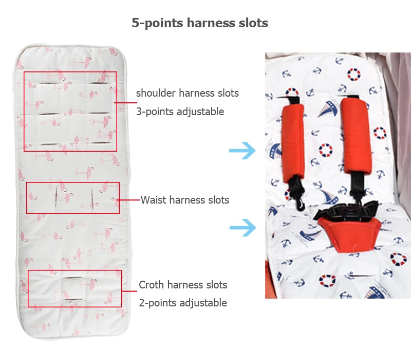 Waterproof baby stroller cushion mats car seat accessories head support belt shoulder-sided protective cover Neck Protection pad