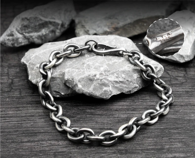 925 Silver bracelet for men women fashion Jewelry High quality brief