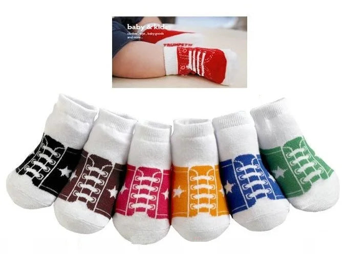 6Pairs Children Socks Baby Boys Shoes non-slip Floor Shoe Bebe Slippers casual cotton Child pantufa Short Socks
