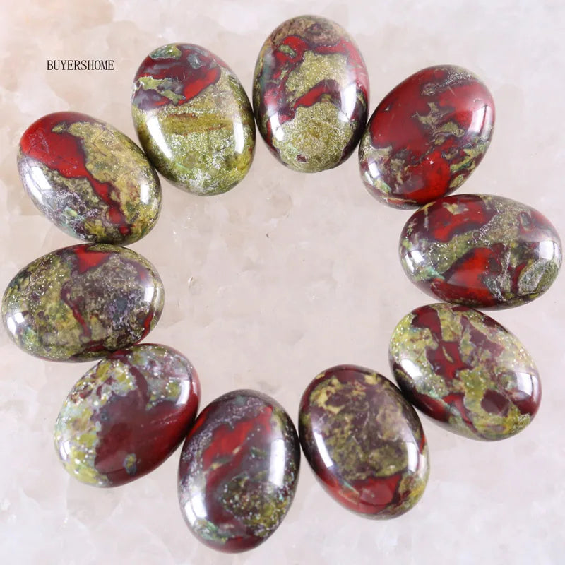 18x13MM Oval Natural Lapis Zoisite Crystal CAB Cabochon For Making Neckalce Pendant Earrings 10Pcs