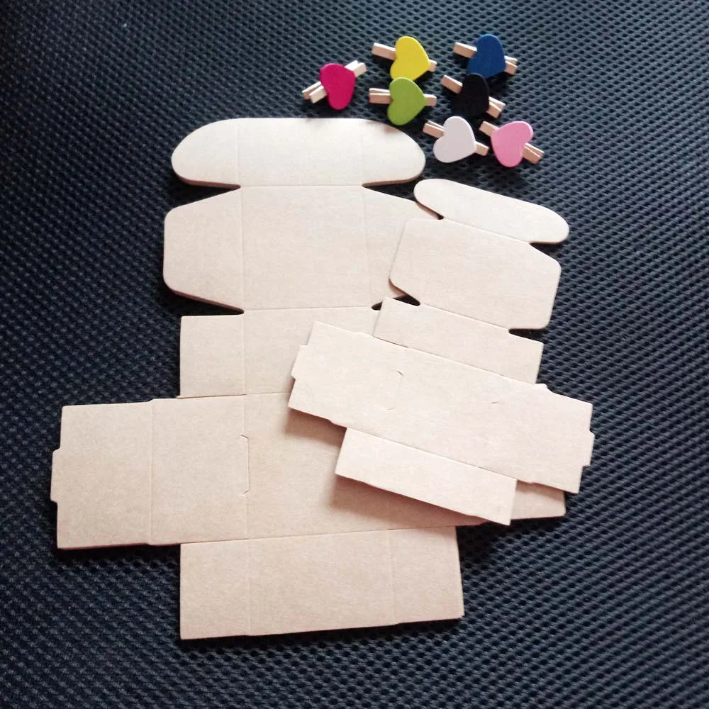 100pcs Brown Kraft Paper Box Gift Packing Box Gift Boxes For Jewelry/Wedding/Necklace Jewelry Packaging Display Storage Boxes