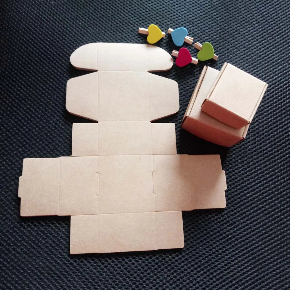 100pcs Brown Kraft Paper Box Gift Packing Box Gift Boxes For Jewelry/Wedding/Necklace Jewelry Packaging Display Storage Boxes