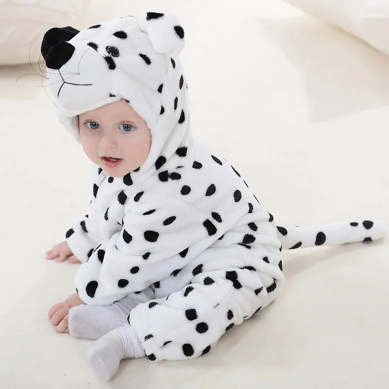Baby Kigurumi Penguin Lion Cat Animal Cosplay Costume Winter Plush Jumpsuit for Toddler Boys 1 to 2 3 4 Years Baby Girl Outfits