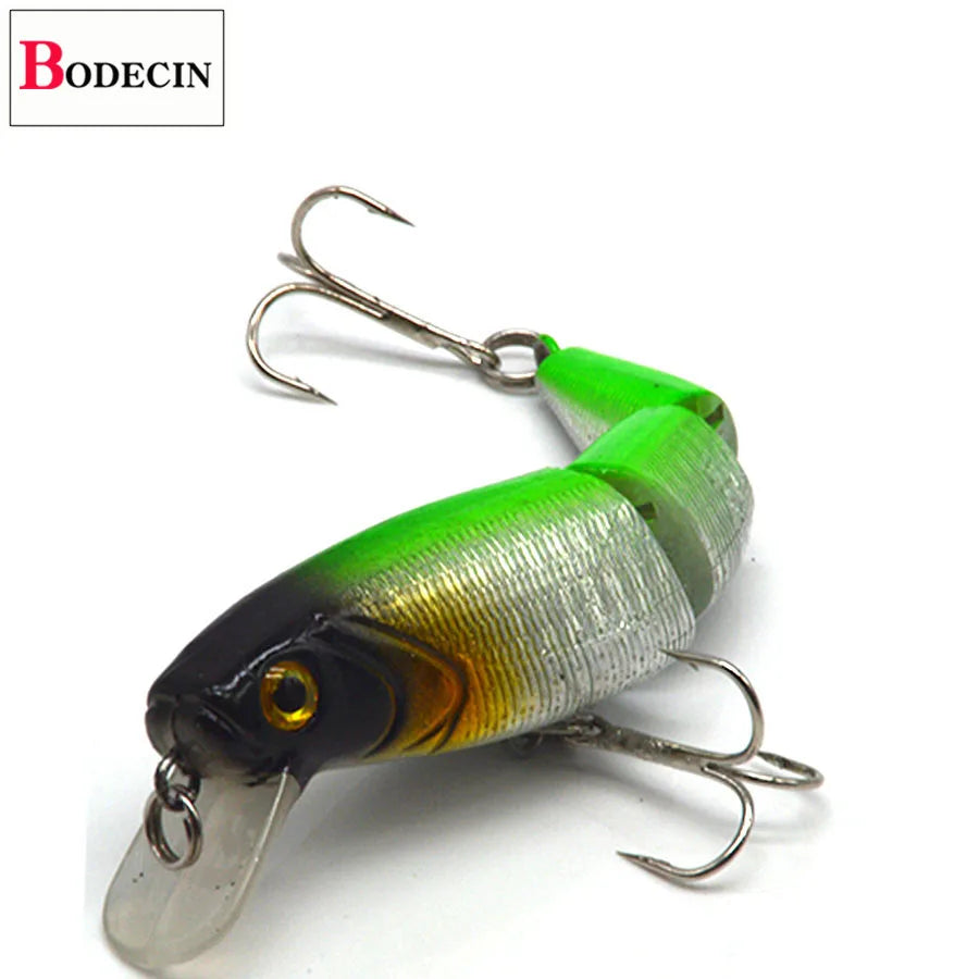 Multi Section Sea Bass Hard Fishing Lures 3D Eyes 1PCS Crankbaits Minnow Swimbait Fake Hard Bait Artificial Wobblers Carp Tackle
