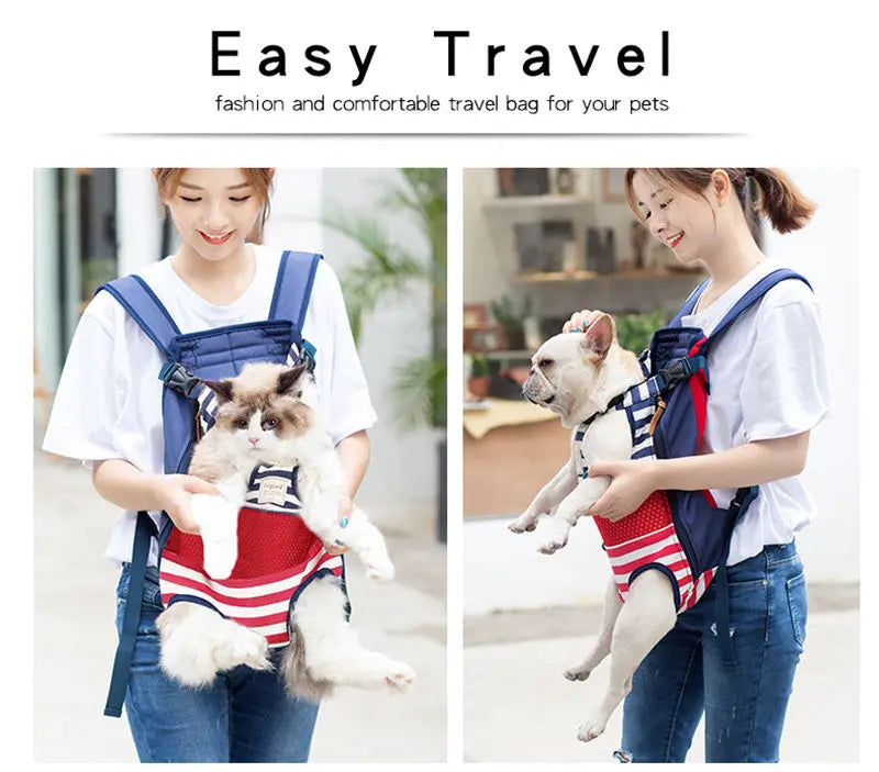 Pet dog cat carrier backpack travel carrier front chest large portable bags for pet outdoor transportin mochila para perro