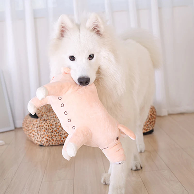 Plush Pig Pet Dog Accompanying Sleeping Toys for Small Dogs French Bulldog Bite Molar Venting Supplies Puppy Dog Playing Toy
