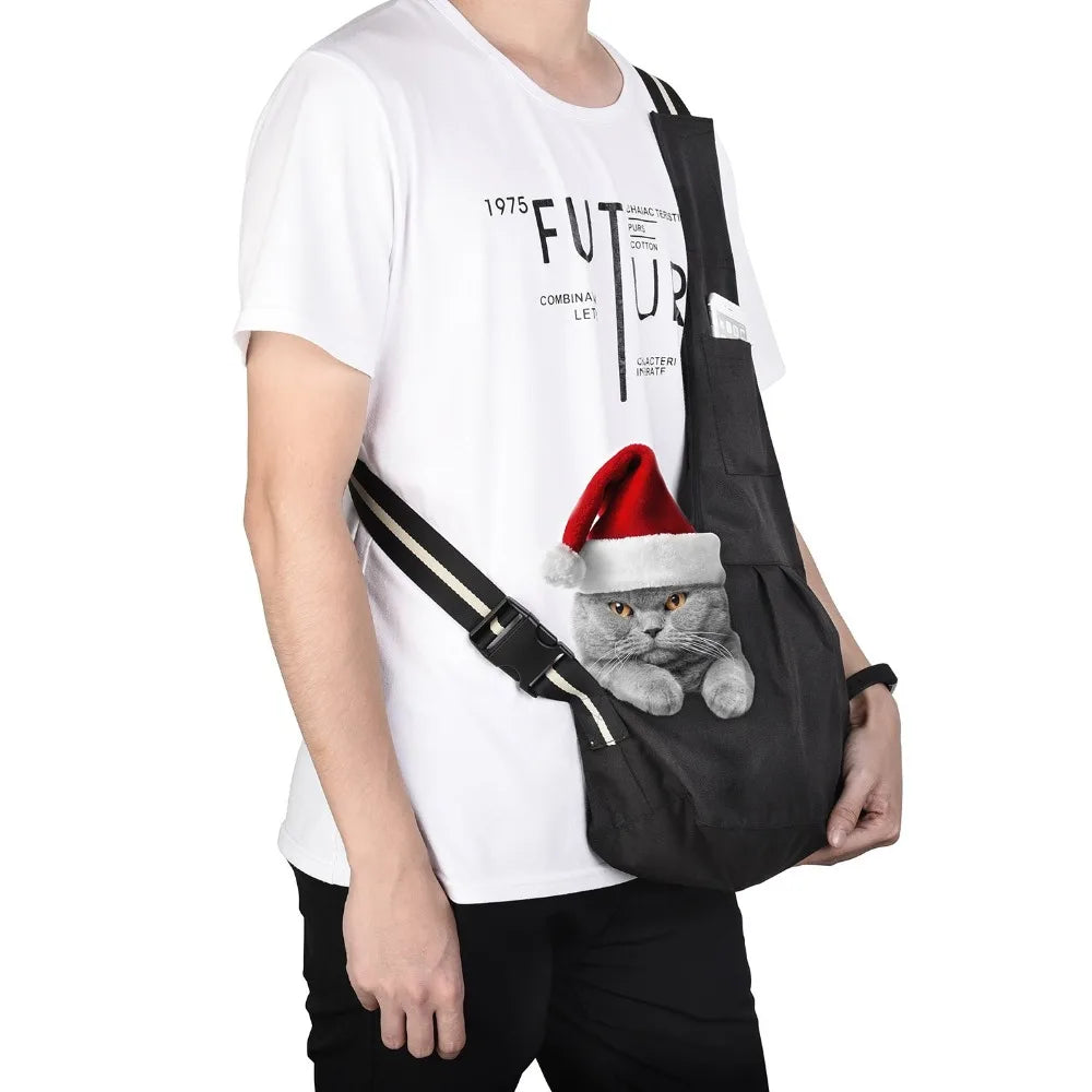 Pet Sling Carrier for Small Dogs Cat Carrier Adjustable Tote Shoulder Sling Bags Single-Shoulder Carrier Backpack Holder BG0152