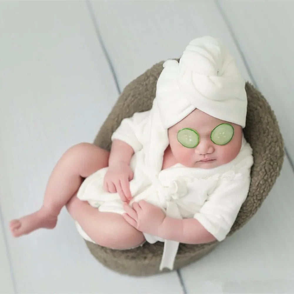 Bathrobes Wrap Newborn Photography Props Baby Photo Shoot Accessories Baby Sleepwear For 0-6 Months