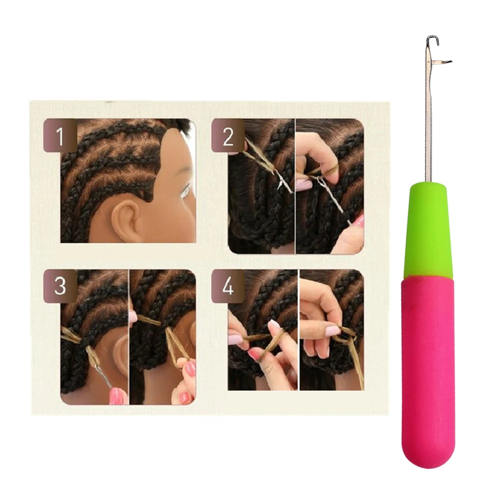 Jumbo Braiding Plastic Latch Crochet Hook Needle for Dreadlock Hair Weaving Extension Tool Knitt Making