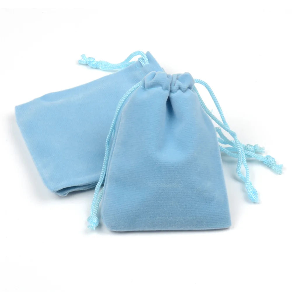 100Pcs 7x9cm 9x12cm Jewelry Packaging Display Drawstring Packing Gift Bags & Pouches Coloful Velvet Pouches